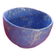 Large blue glazed stoneware bowl.