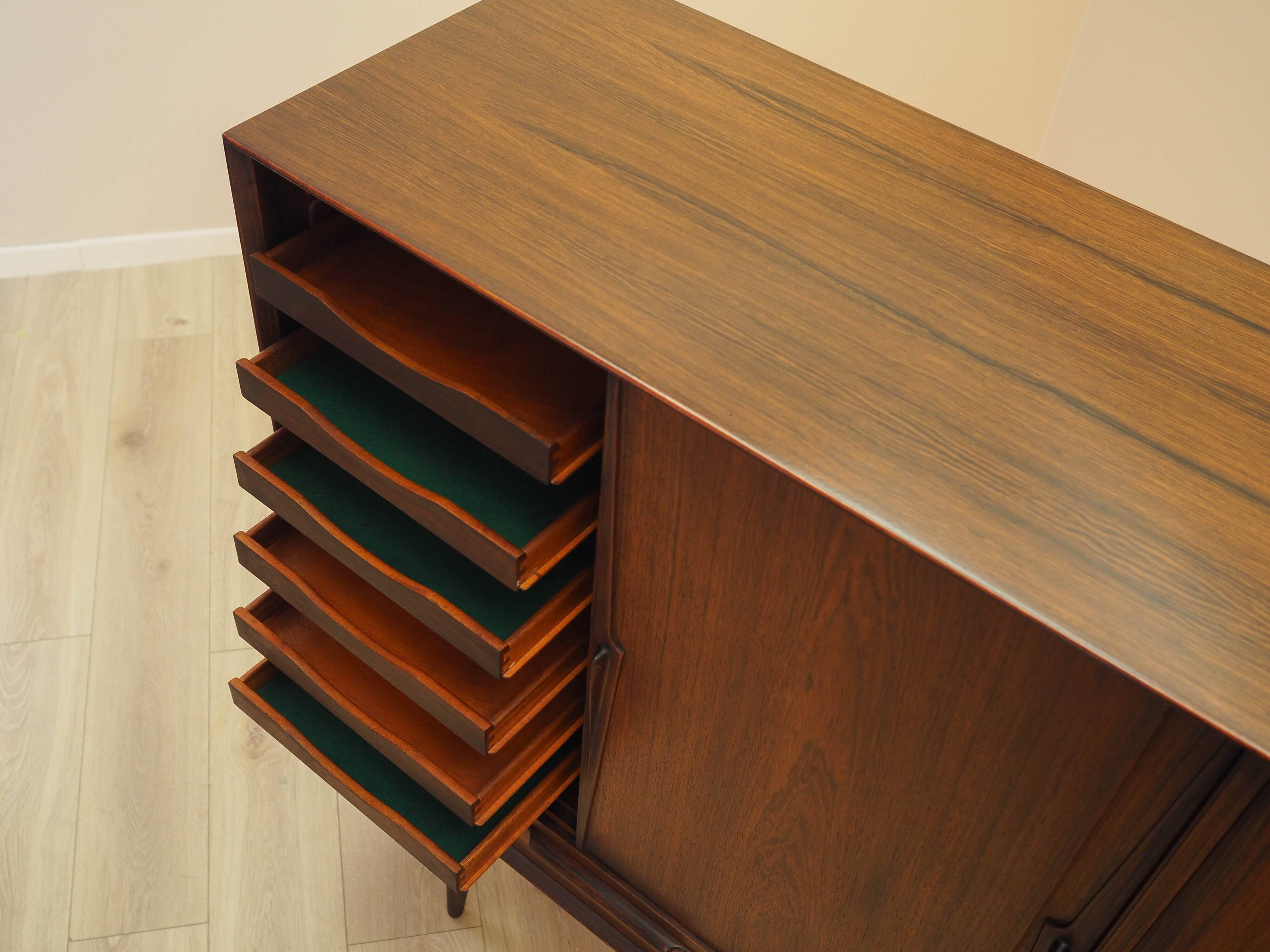 Rosewood highboard, Danish design, 1970s, manufacturer: Omann Jun