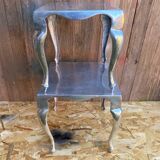 Paire de table basse gigogne style Louis XV en aluminium poli vintage