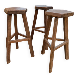 Tabourets brutaliste 1970