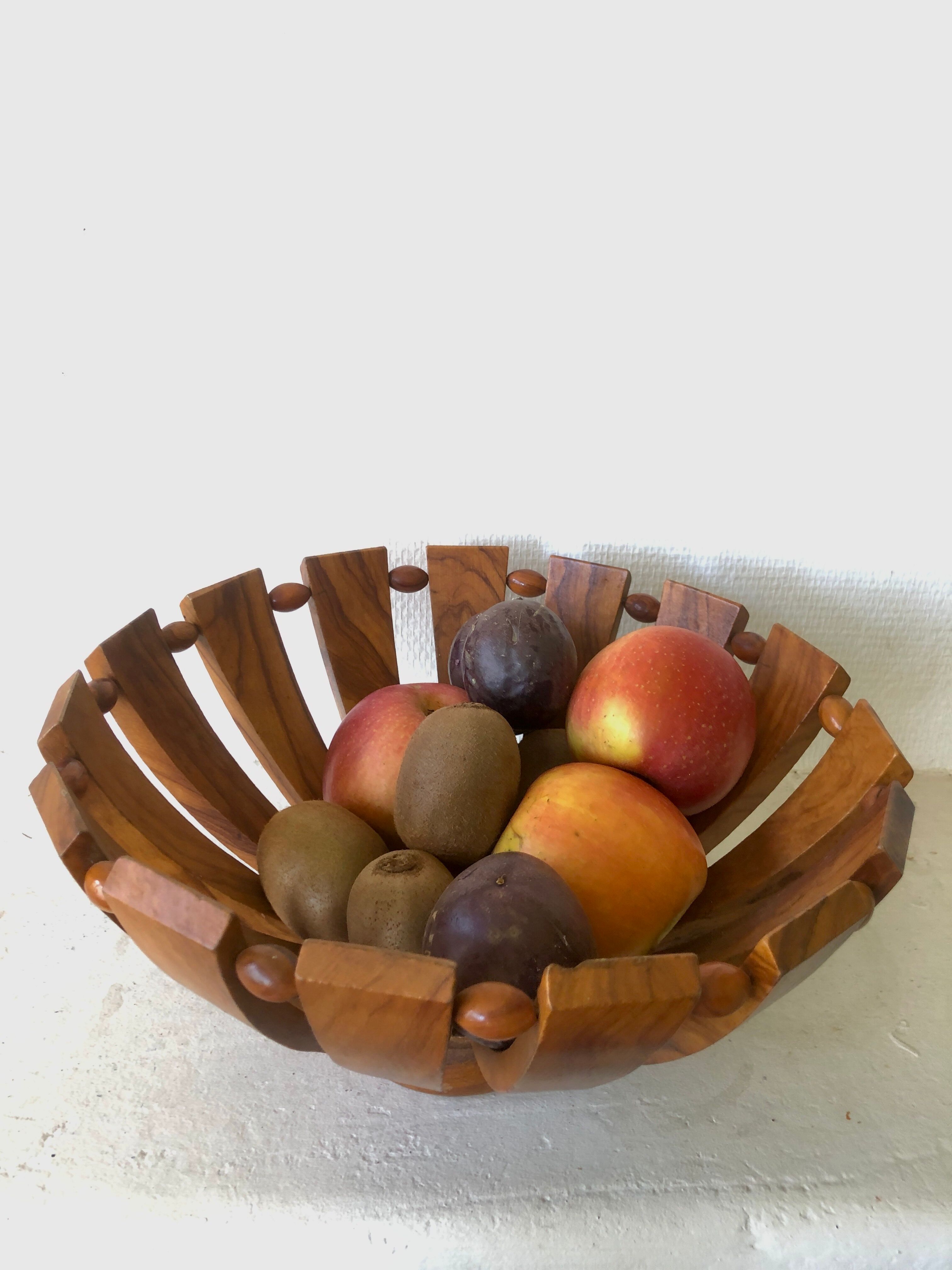 Wooden fruit basket