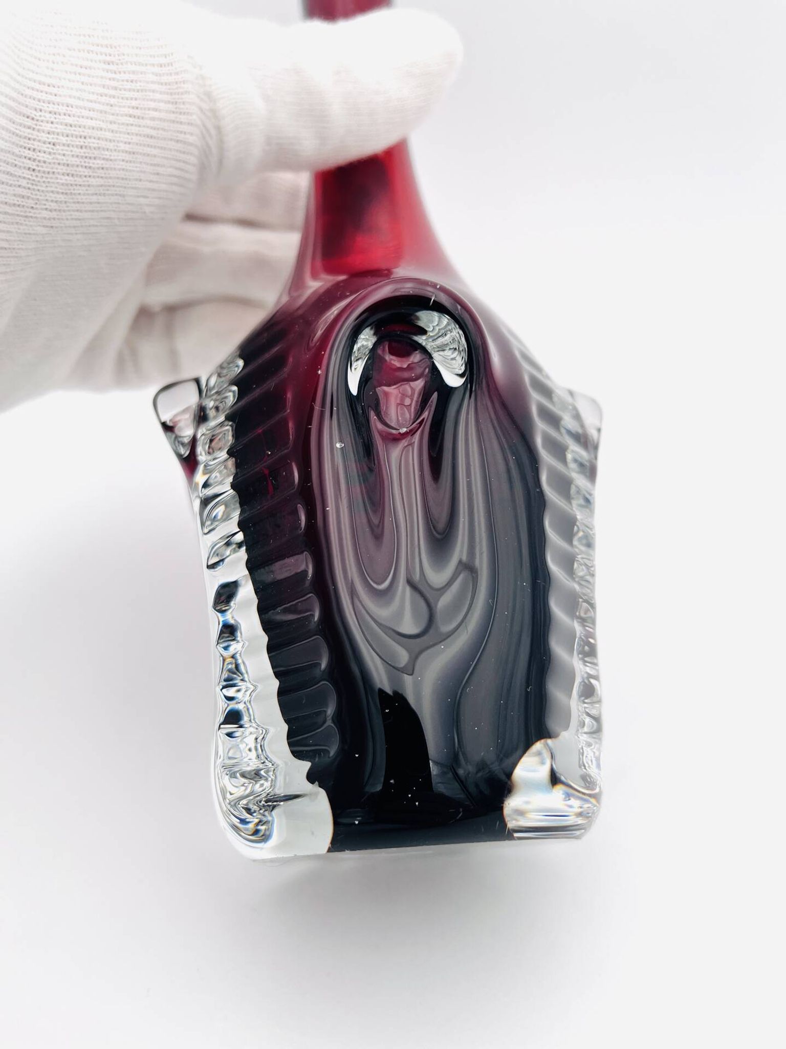 Vase Bo Borgström Åseda Glassworks Jack in the Pulpit Red 31cm 1960