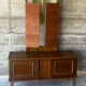 Coiffeuse vintage à miroir triptyque, années 1950