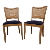 Pair of chairs fan back