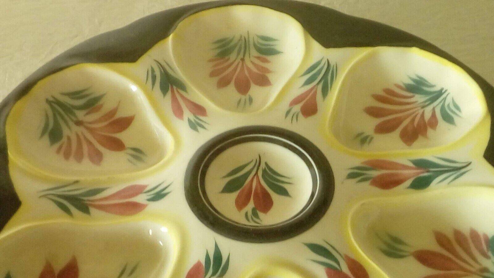 Oyster plate in HB Quimper earthenware