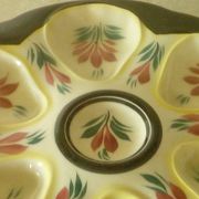 HB Quimper earthenware oyster plate