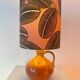 Lampe vase recyclée – céramique ouest-allemande avec tissu graphique