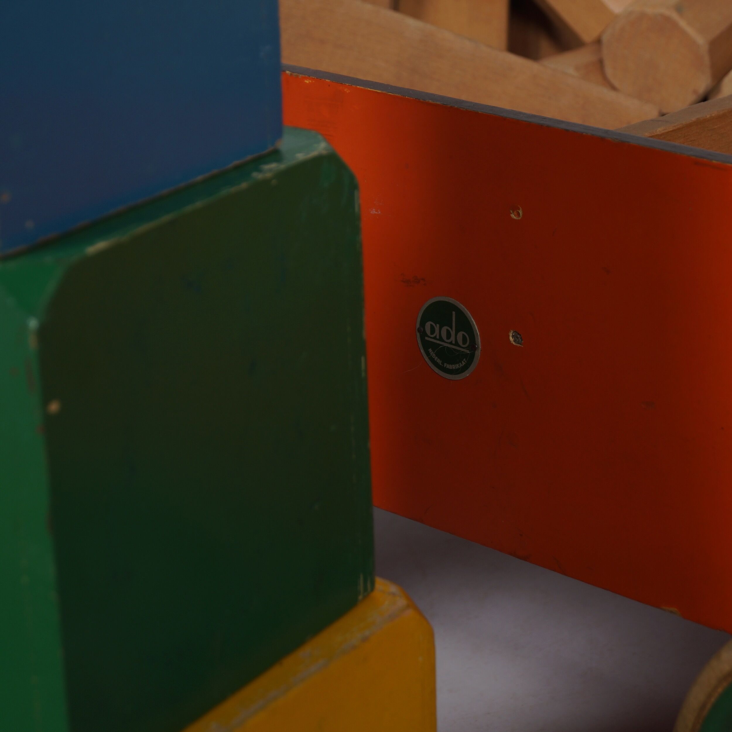 Block wagon 'Bouwmeester No. 117' by ADO, 1950s – large model, 123 pieces