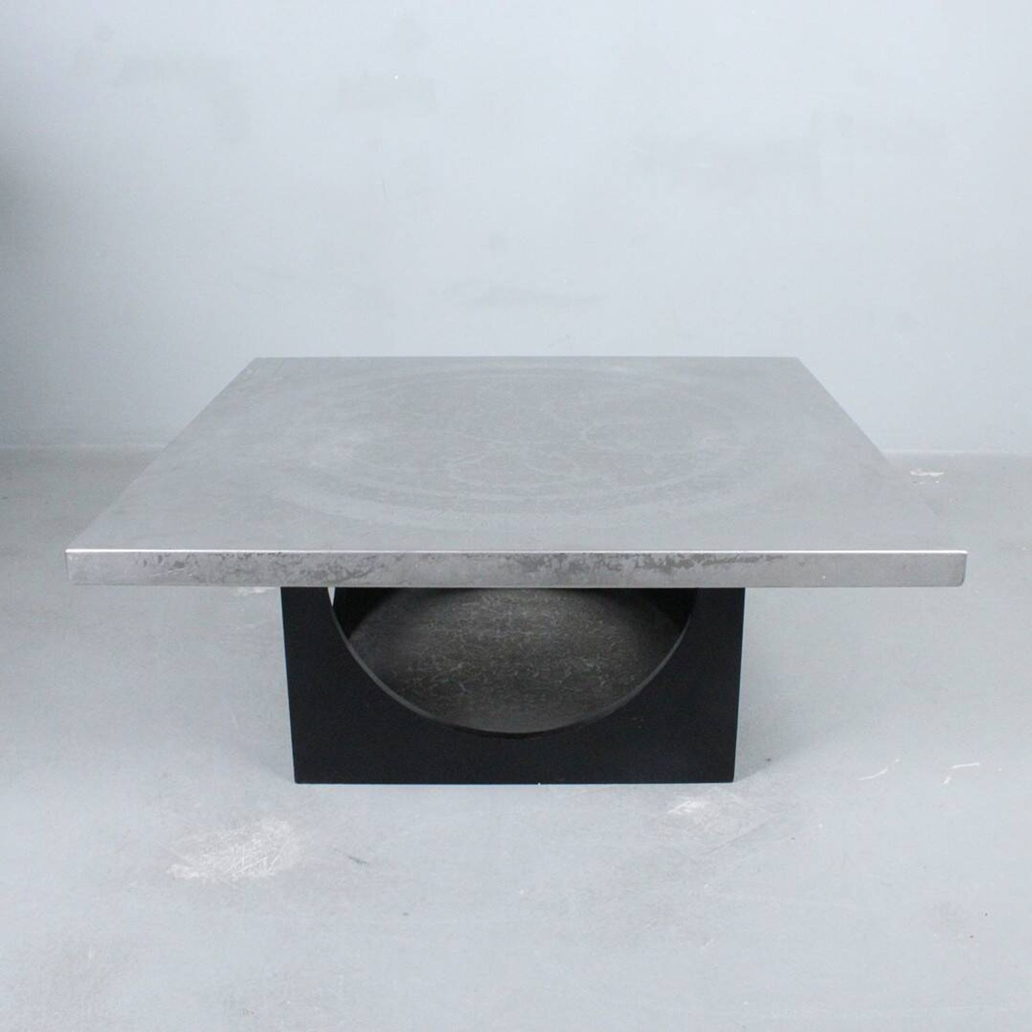 Heinz LILIENTHAL (1927-2006), coffee table, wood, engraved plaque, 1970s