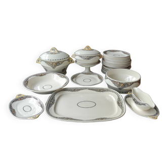 Old Deauville Sarreguemines dish service