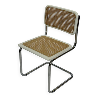Cesca design chair model b32 in chrome white