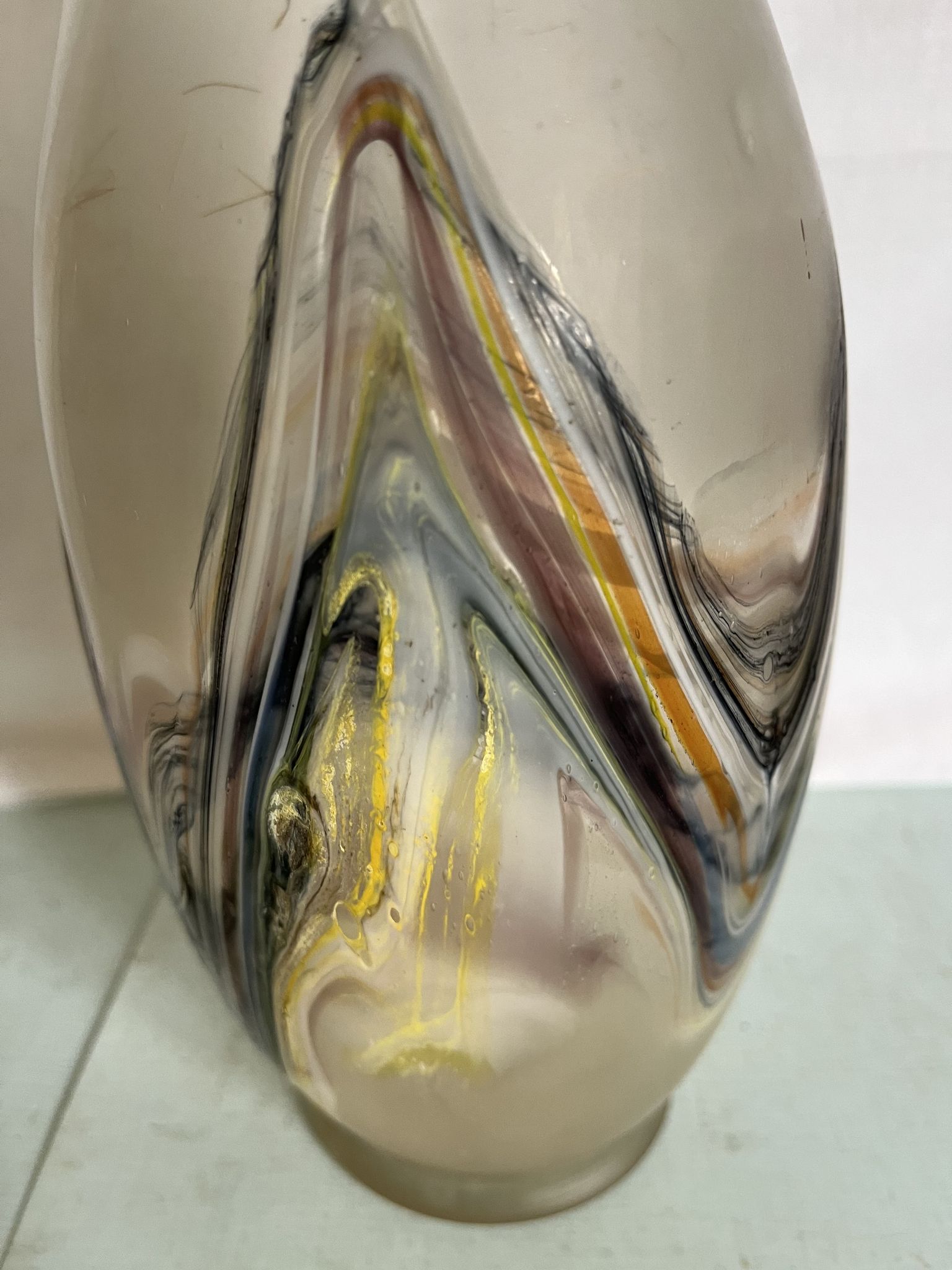Vase en pâte de verre années 60