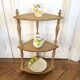 Raw wood corner shelf