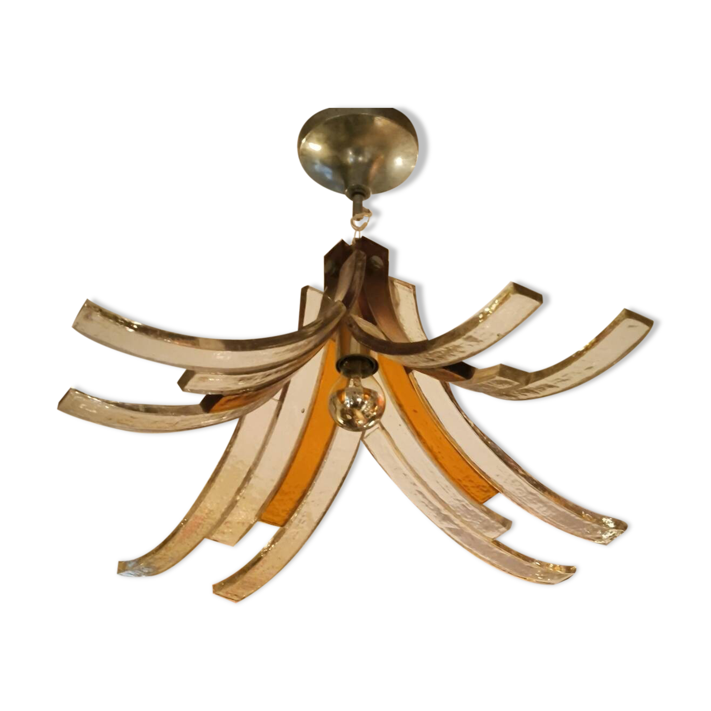 Lustre en pâte de verre vers 1970