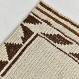 3x10 Brown Cream Kilim Runner Rug 82x320Cm
