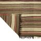 Turkish Kilim Yuruk 185x281 cm Striped Beige Brown Vintage Anatolian