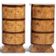 Pair of Art Deco bedside tables in beech, rosewood & elm burl.