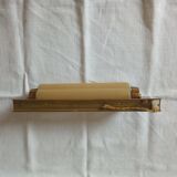 Brass art deco wagon wall lamp