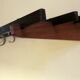 Teak and brass coat and hat rack with 7 sliding hooks, 1960s