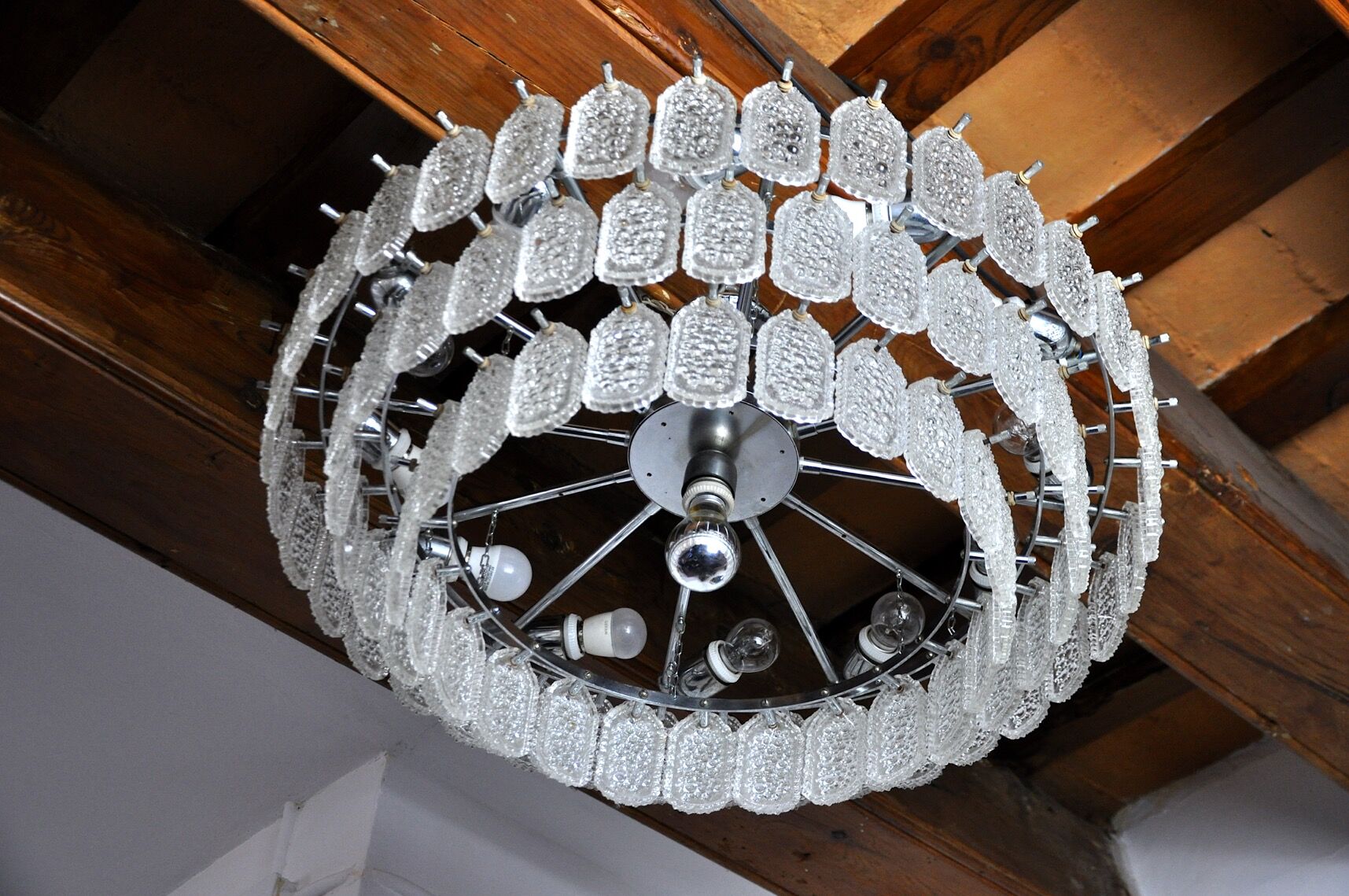 Kinkeldey chandelier 3 levels crystals Germany 1970