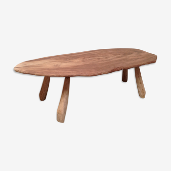 Table basse tronc d'arbre 1970