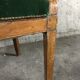Office velvet green louis XVI bergere Chair