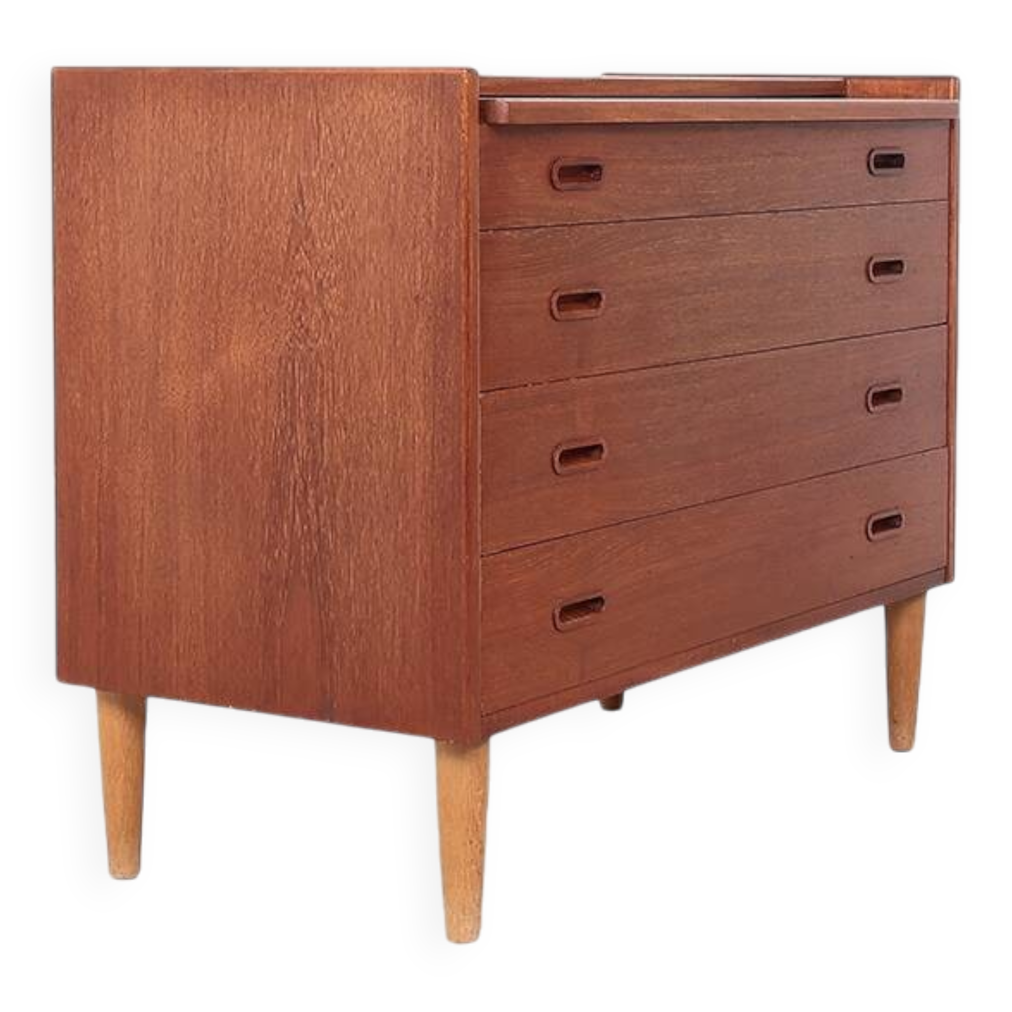 Danish design teak chest of drawers with dressing table, 1960s