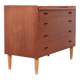 Danish design teak chest of drawers with dressing table, 1960s