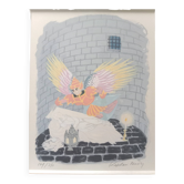 Roger chapelain-midy 1904 1992 Visite de l'Ange Lithographie 149/250