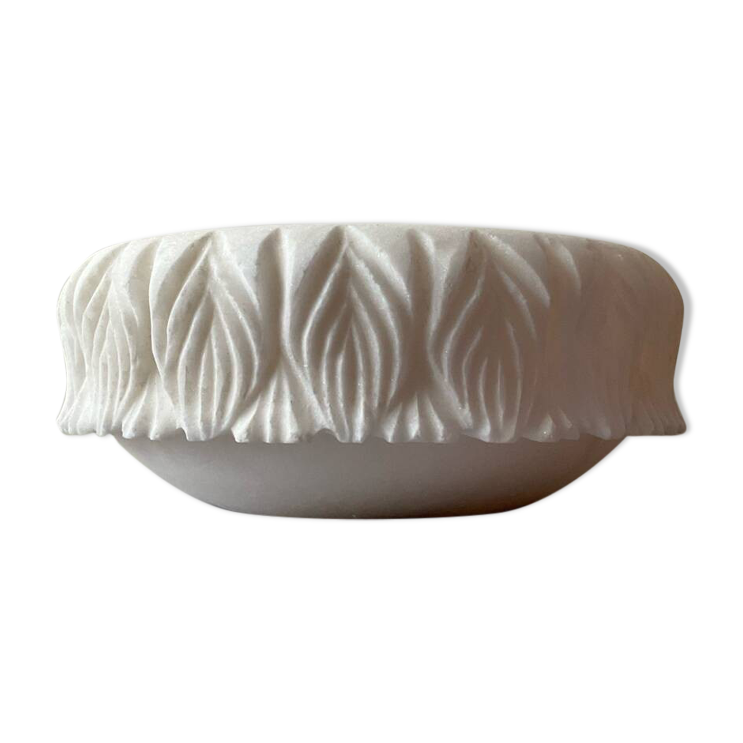 Antique stone fruit bowl