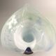 Vase, blown glass, inclusions, large neck, signed Jean Michel Gauthier 2005