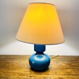 Vintage 60s lamp in cracked blue glazed ceramic – Design Space