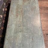 Blue lacquered teak coffee table