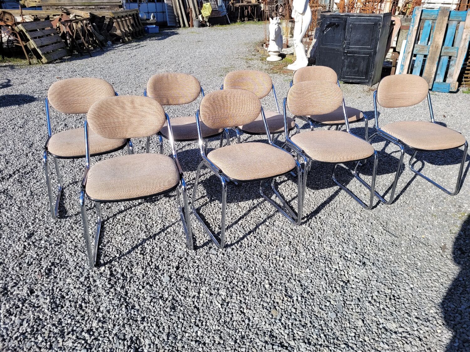 Set of 8 vintage office chairs