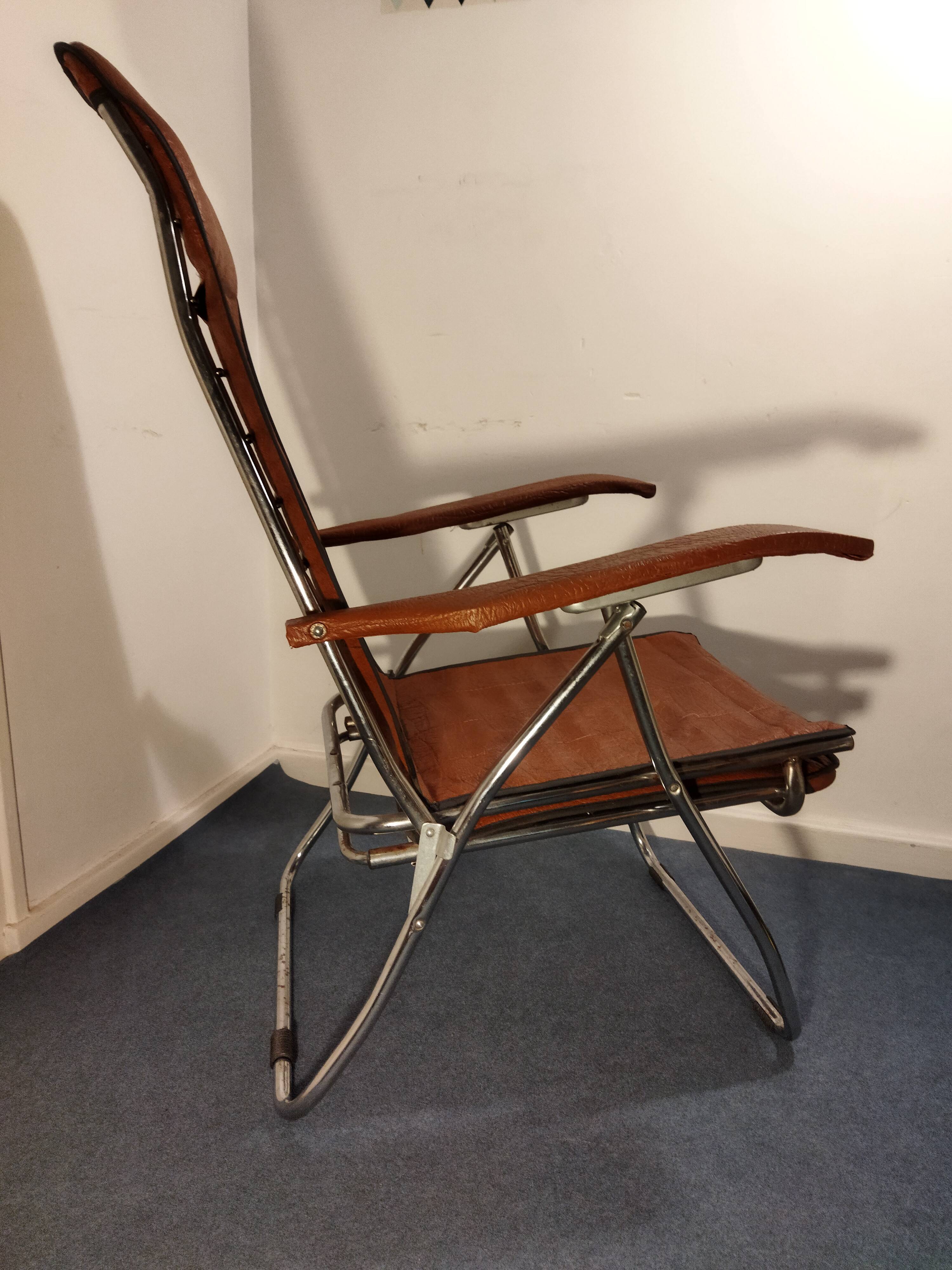 Italian folding armchair