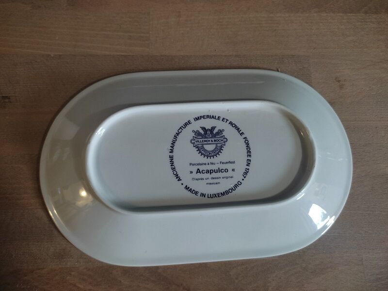 Oval porcelain dish Villeroy Boch Acapulco