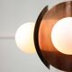 Vintage Italian Copper and Opaline Chandelier, 70s