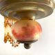 3-light chandelier in glass paste and pearl tassels