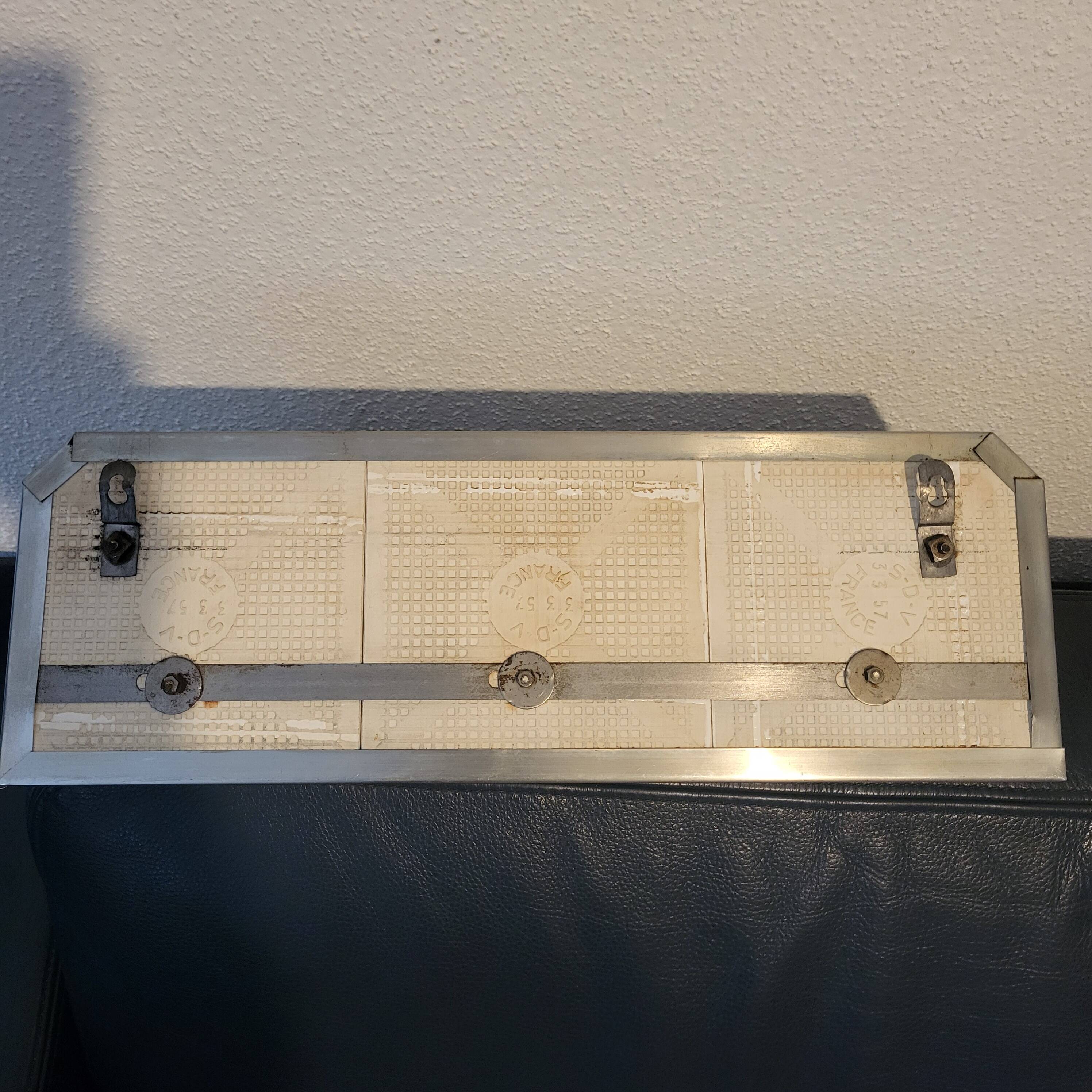 Art Deco tea towel holder, SDV, France, Sarreguemines