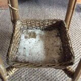 Rattan side table