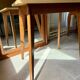 Table d'appoint en formica - pieds compas