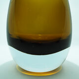 Scandinavian amber glass vase