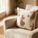 African Pottery Women Jacquard Cushion, Figural Woven Pillow Cover