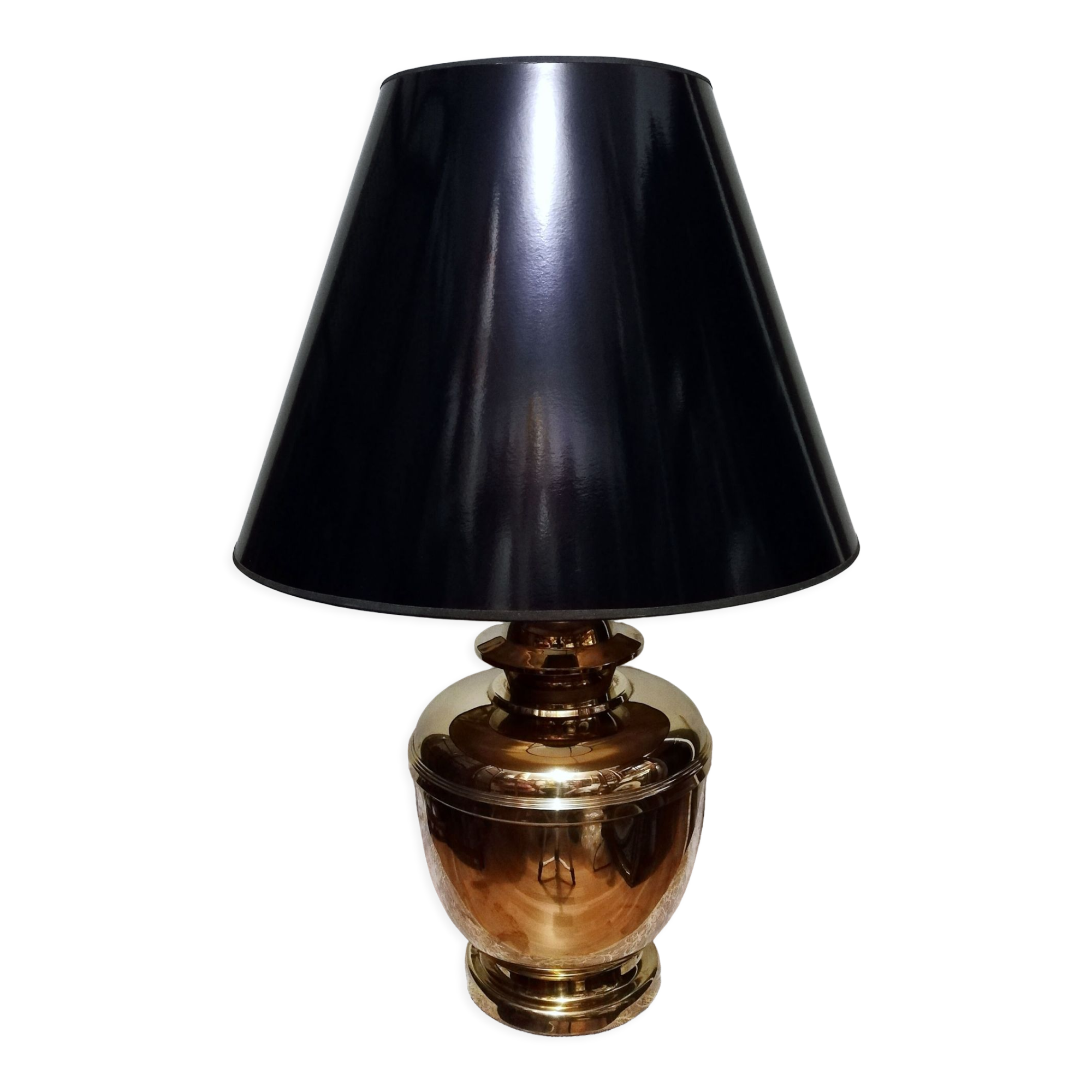 Golden brass lamp height 69cm