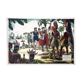 Affiche "Columbus" grille éducatif 1929
