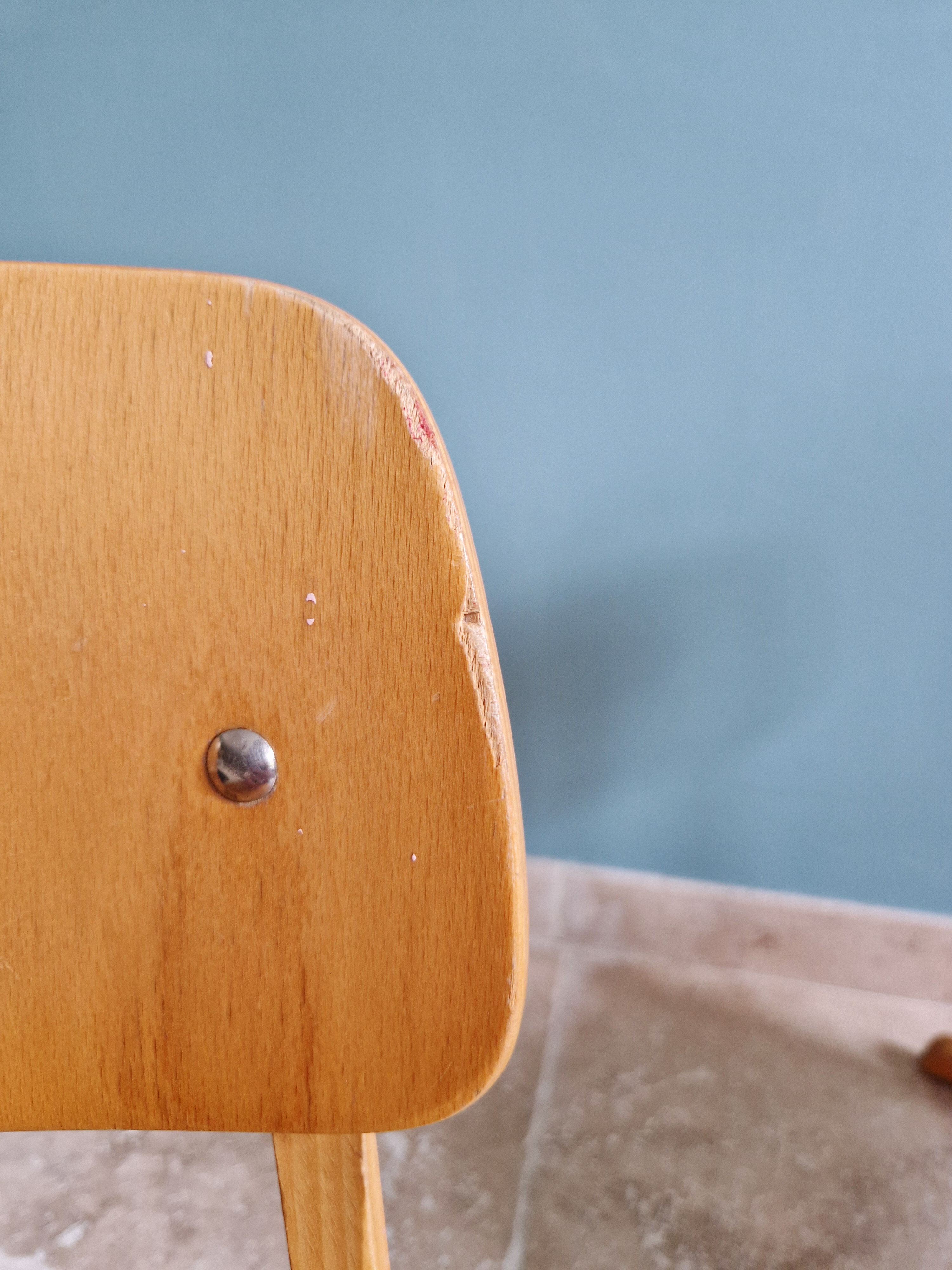 Pair of children's chairs by Casala in solid beech, 1960s.