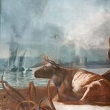 Antique tempera painting on paper, 18th century Italian school