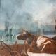 Antique tempera painting on paper, 18th century Italian school