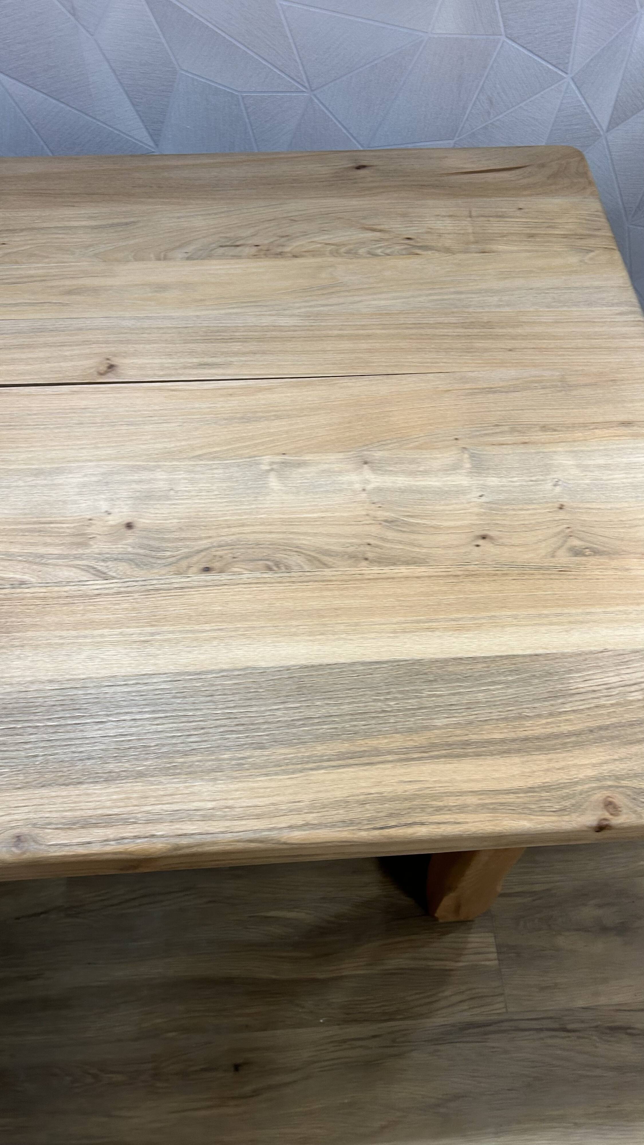 Solid walnut farmhouse table, stripped and varnished