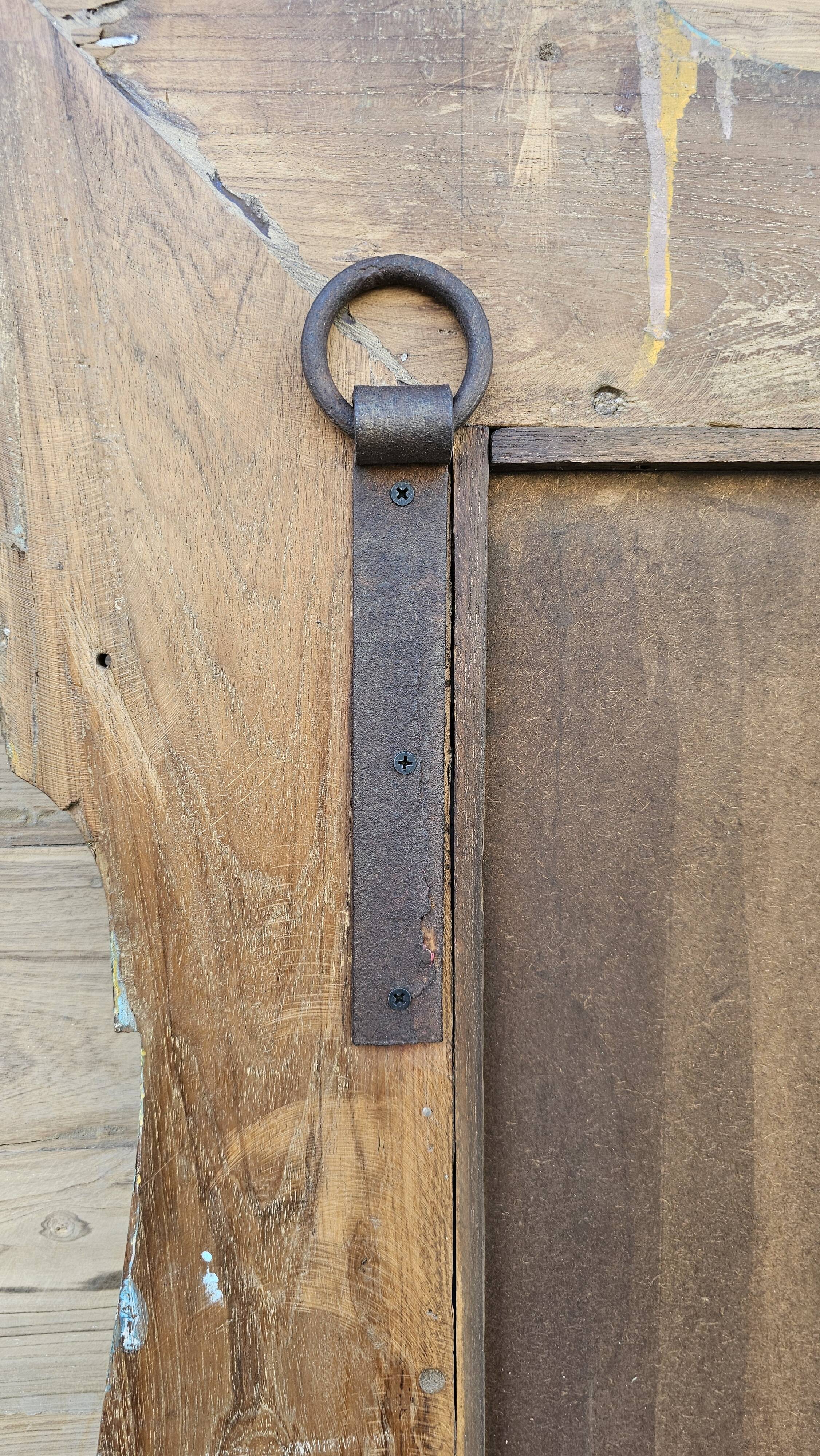 Art Deco mirror in Burmese teak